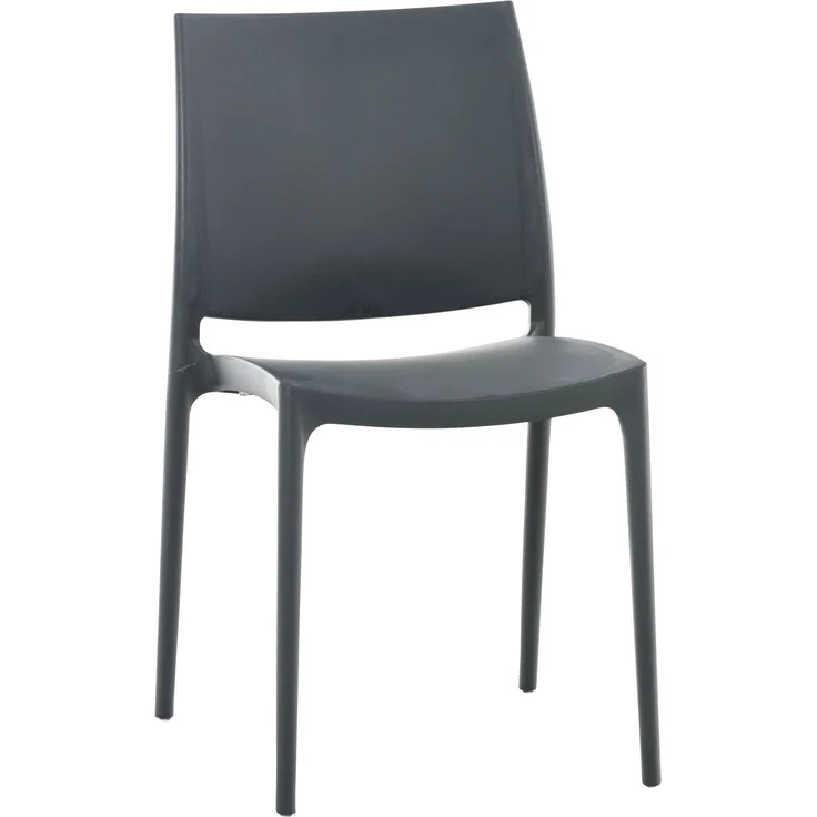 CLP 2er Set Stapelstühle Maya bis zu 130 kg belastbar,dunkelgrau – Bild 2
