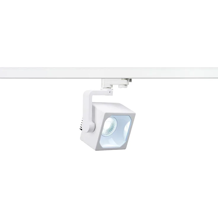 SLV EURO CUBE Spot für 3Phasen Hochvoltschiene, LED, 4000K, weiß - Leuchten mit 3 Phasen Adapter 230V