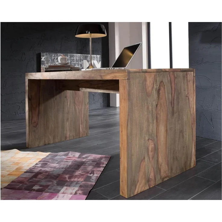 Schreibtisch Sheesham 148x75x78 grau geölt NATURE GREY #710 – Bild 4