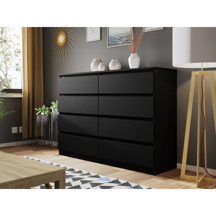 Mirjan24 Kommode Malwa M8, Schwarz