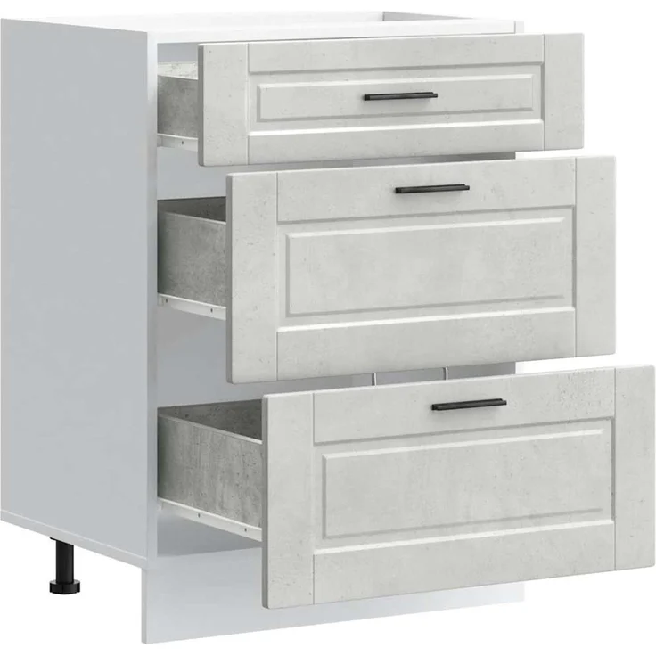 vidaXL Küchenunterschrank Porto Betongrau Holzwerkstoff 854263 – Bild 5