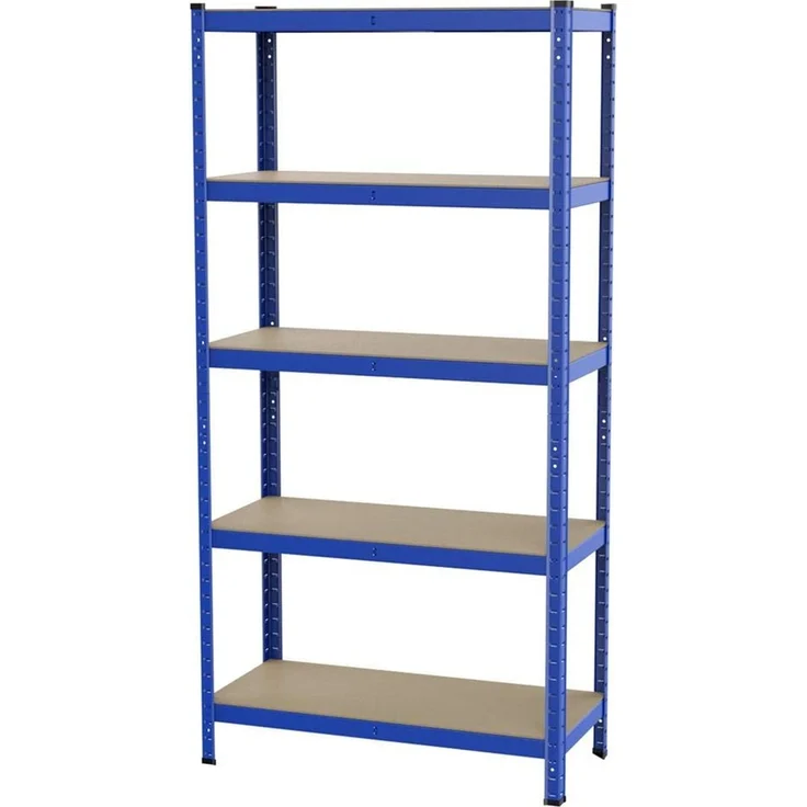 Yaheetech Lagerregal XL Kellerregal Werkstattregal Regal verzinkt belastbar bis 175kg, Größe: 180 x 90 x 40 cm, Keller, Blau
