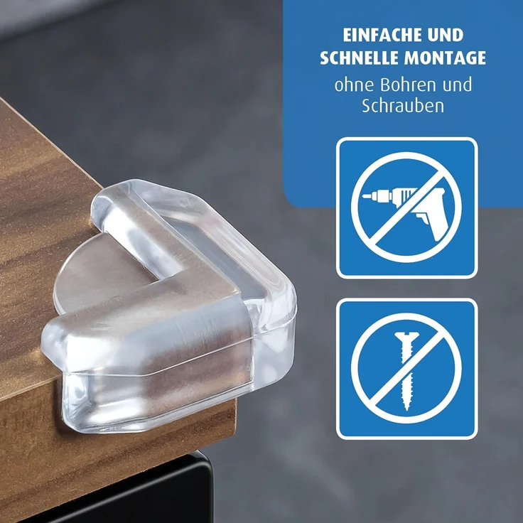 Reer Eckenschutz universal, transparent 4 Stück – Bild 8