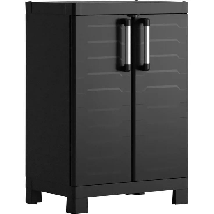 Keter Lagerschrank Detroit Niedrig Schwarz 440918