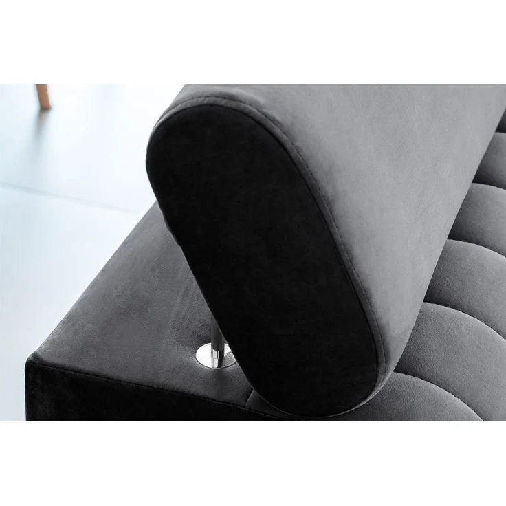 Sofa 3-Sitzer mit Schlaffunktion Schlafsofa ELENI Stoff Monolith Graphit – Bild 5