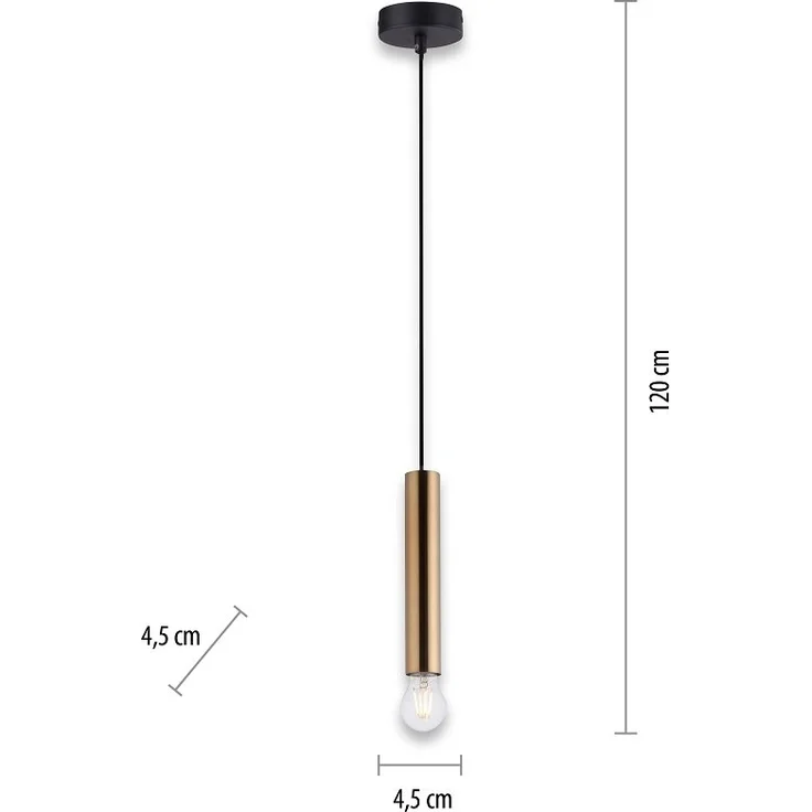 Leuchten Direkt 15617-60 BRUNA Pendelleuchte 1-flammig Messing Matt – Bild 6