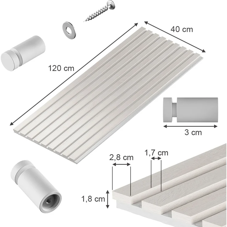 Akustikpaneel Sonoa Weiß 8er Set Vicco – Bild 2