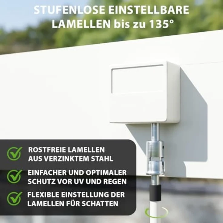 Weide Classic | Aluminium Pavillon | 3x3 M | Lamellendach weiß | Pergola freistehend – Bild 2