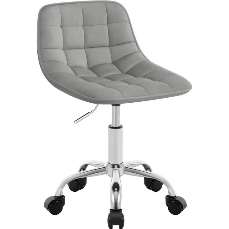 Woltu Drehstuhl, Hellgrau, Ergonomischer Bürostuhl mit 360° Drehbarkeit und höhenverstellbarem Sitz, 43x60x50 cm