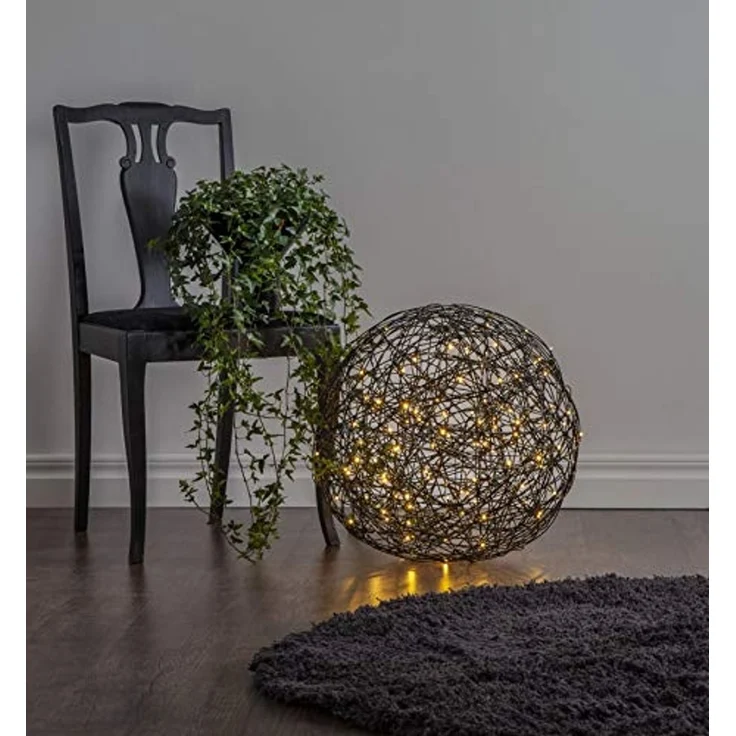 LED-3D Kugel "Trassel", schwarz, Aluminium, 50 cm – Bild 3