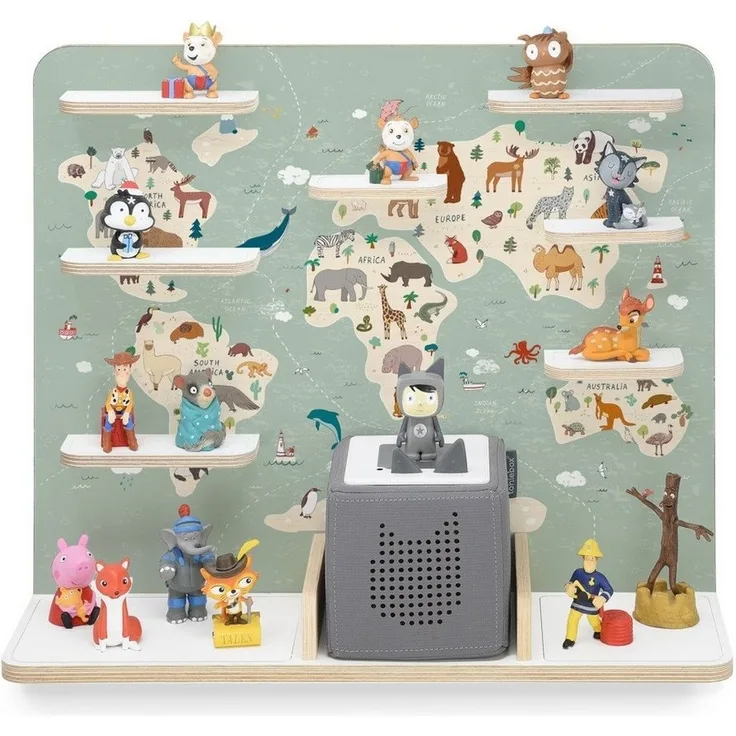 stadtecken Kinderregal Atlas, Regal für die Toniebox und ca. 50 Tonies
