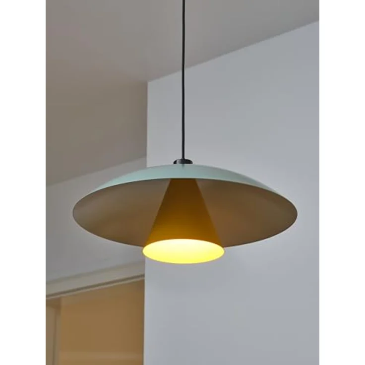 OSRAM Hängelampe Decor Flying Mushroom, Pendelleuchte aus Stahl in grün/gelb, E27 Fassung – Bild 7