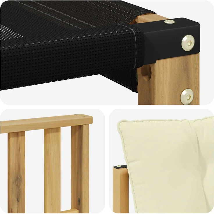 vidaXL Outdoor-Sofagarnitur 7 stk. 7-Sitzer Weiß und Creme 3389568 – Bild 7