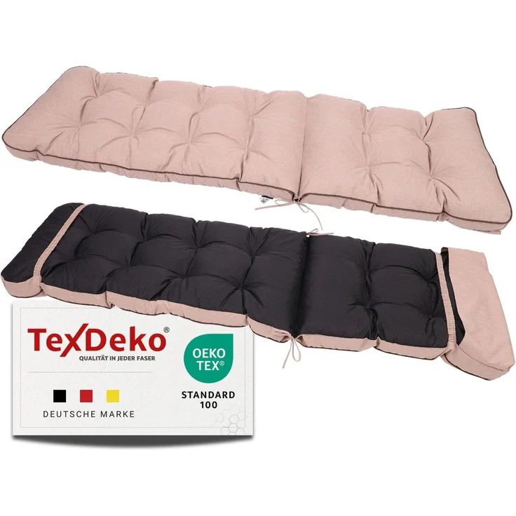 TexDeko Liegenauflage Ecolen Premium 190 x 60 x 8 cm, Antirutsch-Boden, Polster für Gartenliege, UV-beständig, Wasserabweisend – Bild 4
