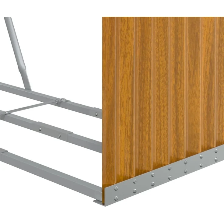 vidaXL Kaminholzunterstand Holzoptik 120x45x140 cm Verzinkter Stahl 364581 – Bild 6