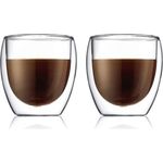 Bodum 4558-10-12 Pavina Gläser 6-er-Set 0.25 l doppelwandig, Transparent, 6 cm, 6