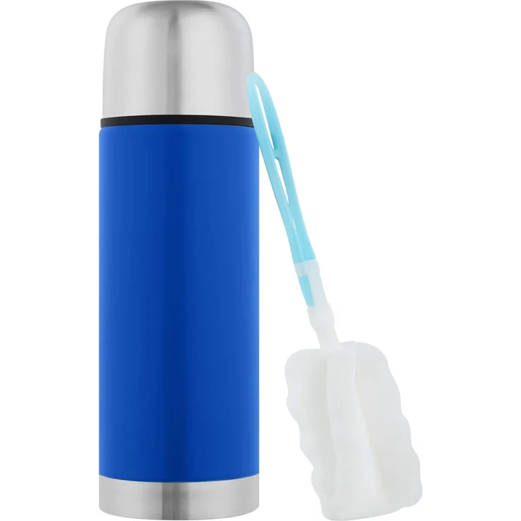 Isolierflasche 350 ml Edelstahl Blau – Bild 1