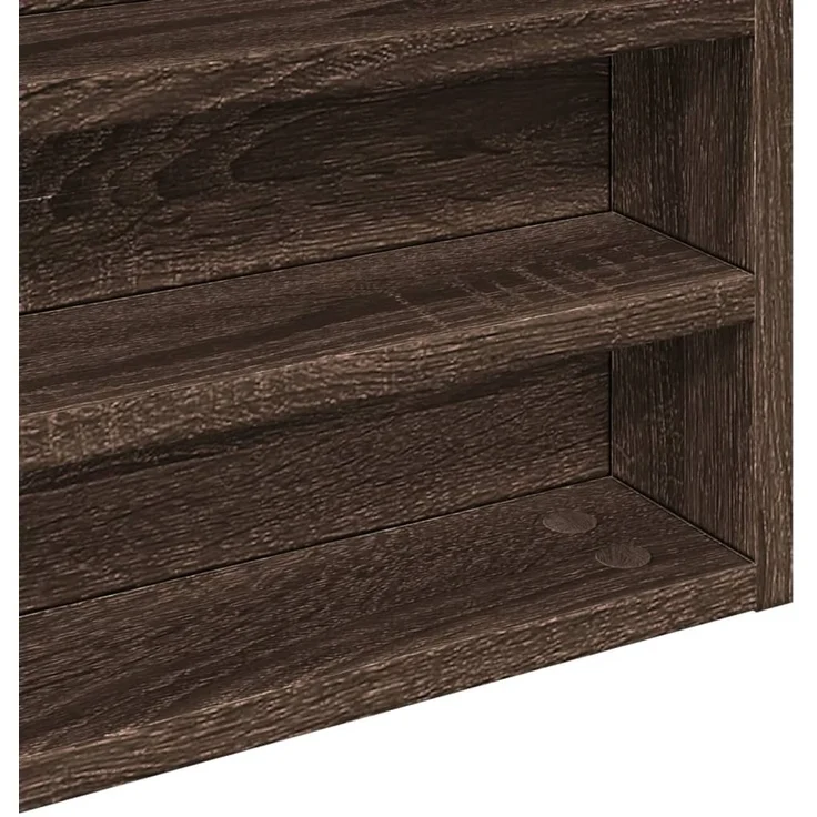 vidaXL Vitrinenschrank Braun Eichen-Optik 80x8,5x58 cm Holzwerkstoff 847960 – Bild 7