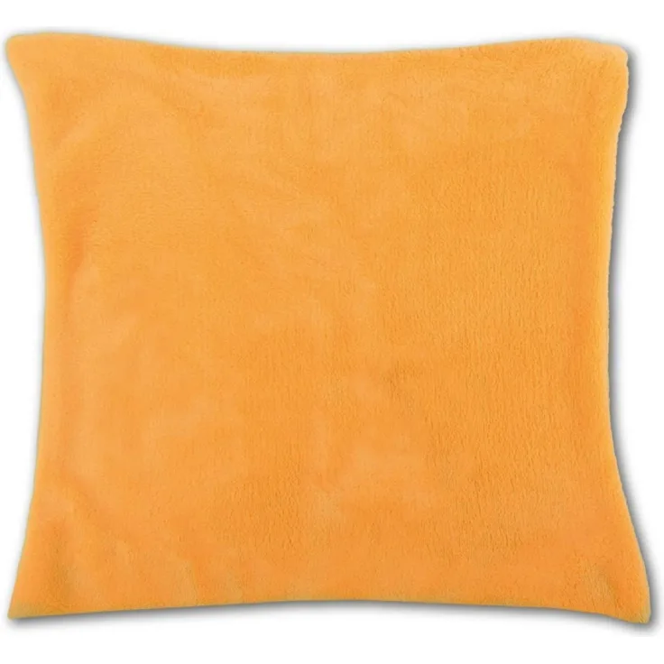 Deko-Kissen ca. 40x40cm, mit abnehmbaren flauschigen Bezug in vielen Farben ( Auswahl: Hellorange )