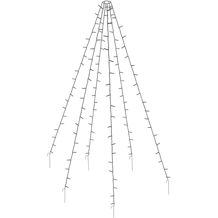 Spetebo LED-Lichternetz LED Fahnenmast Lichterkette 400 LED, 400-flammig, Fahnenmast und Weihnachtsbaum Beleuchtung