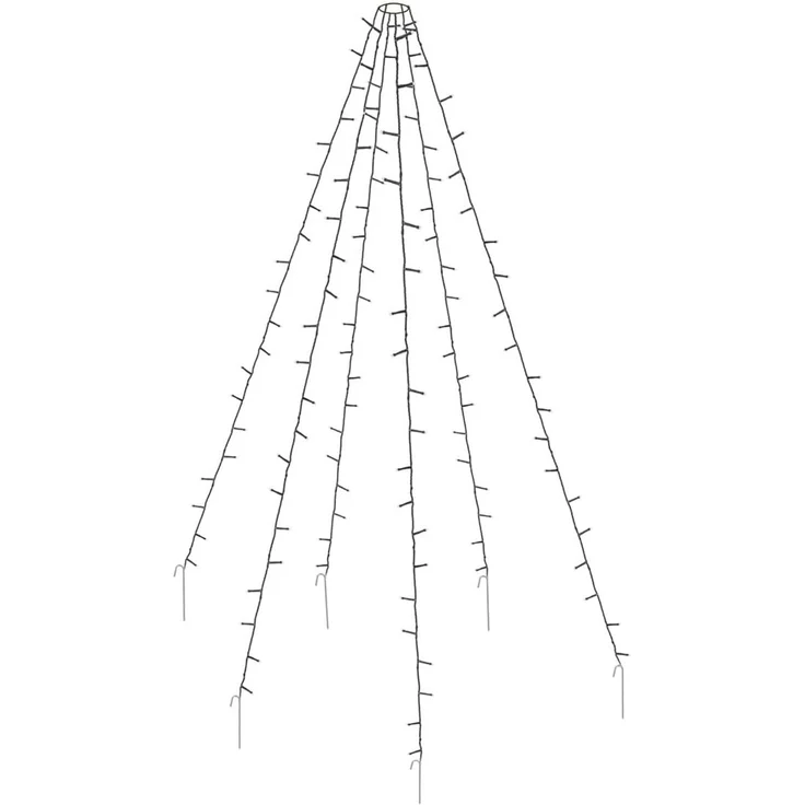 Spetebo LED-Lichternetz LED Fahnenmast Lichterkette 400 LED, 400-flammig, Fahnenmast und Weihnachtsbaum Beleuchtung – Bild 1