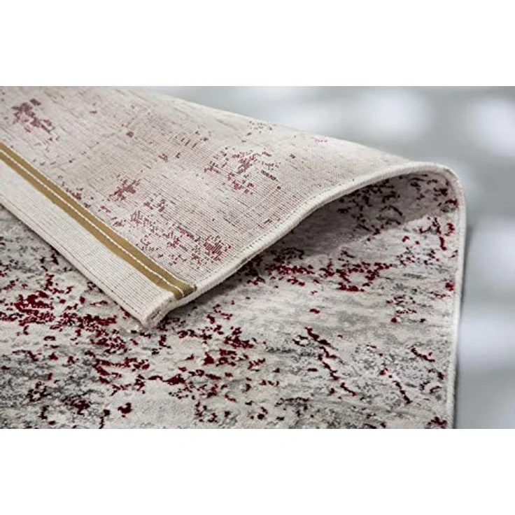 Novel Webteppich Antea, rechteckig 80x150 cm, creme-rot, Vintage-Design, pflegeleicht, antistatisch, für Fußbodenheizung geeignet – Bild 2