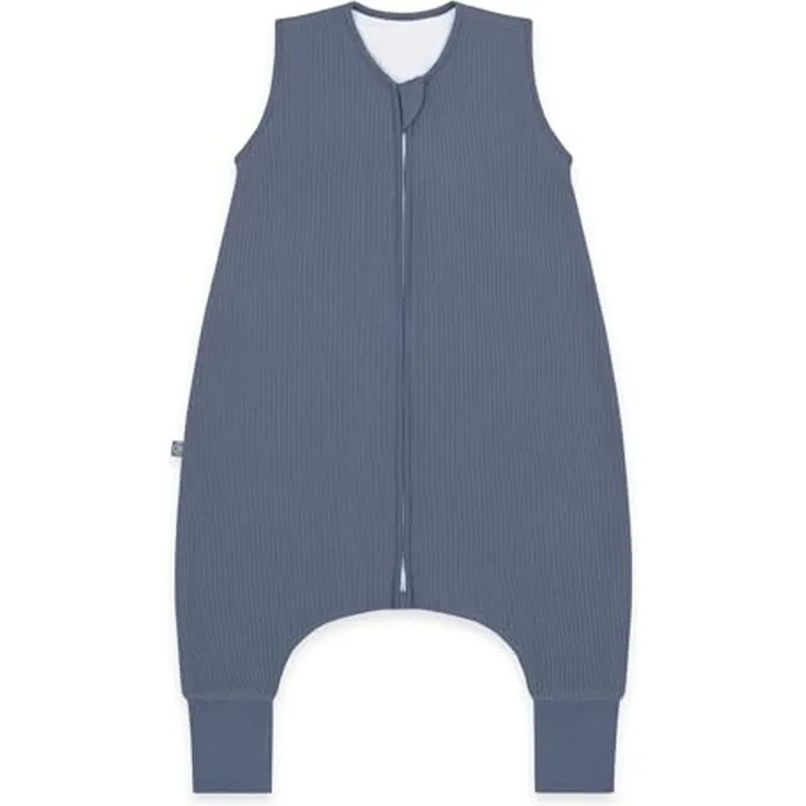 emma & noah Baby Schlafsack mit Füßen 1.0 TOG, Ganzjahres Schlafsack mit Beinen für den Frühling, Sommer und Herbst, 100% Bio-Baumwolle, OEKO-TEX Zertifiziert (Essential Blau, 80 cm)