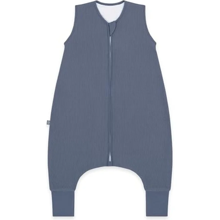 emma & noah Baby Schlafsack mit Füßen 1.0 TOG, Ganzjahres Schlafsack mit Beinen für den Frühling, Sommer und Herbst, 100% Bio-Baumwolle, OEKO-TEX Zertifiziert (Essential Blau, 80 cm) – Bild 1