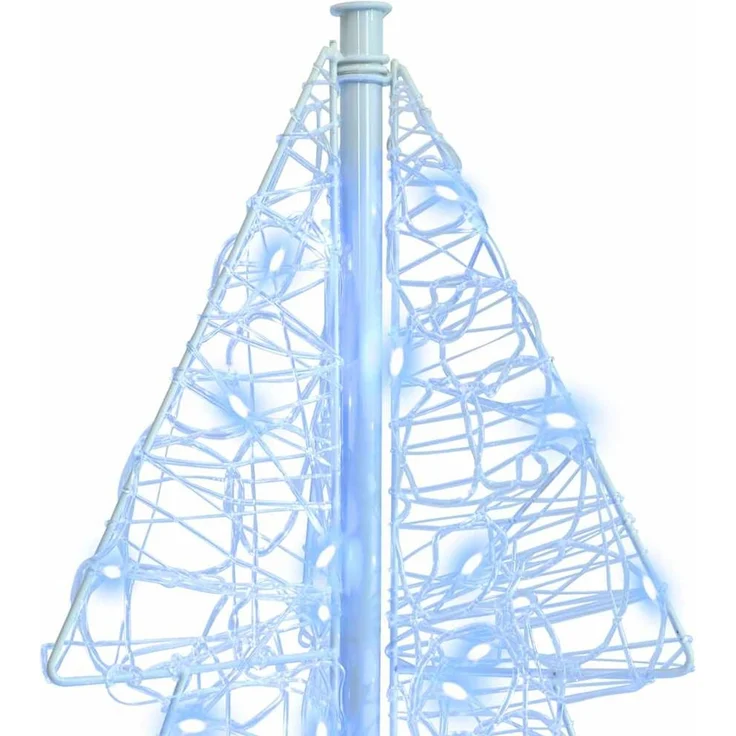 vidaXL Weihnachtsbaum Kaltweiß 120 cm Acryl 100 LEDs 42019203 – Bild 6
