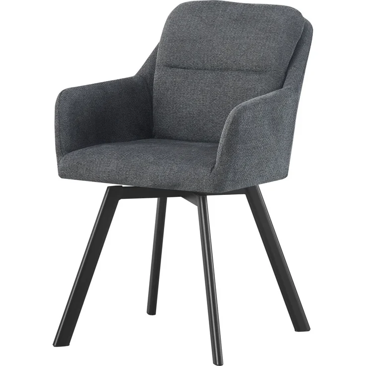 Stuhl 2er Set Amsterdam Stühle in Anthrazit - gemütliches Design - B/H/T: 53x87x62 cm – Bild 4