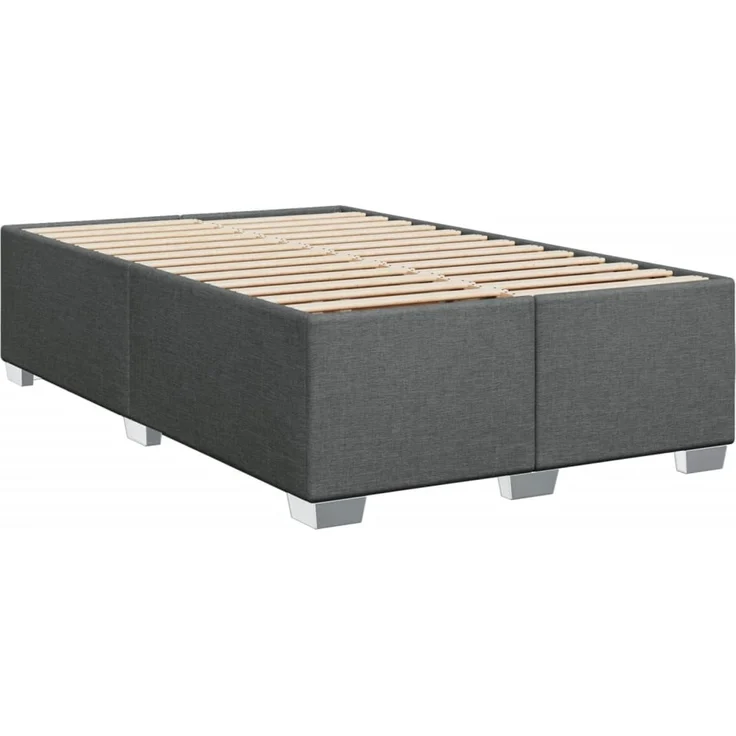 vidaXL Bettgestell ohne Matratze Dunkelgrau 120x200 cm Stoff 3284465 – Bild 2