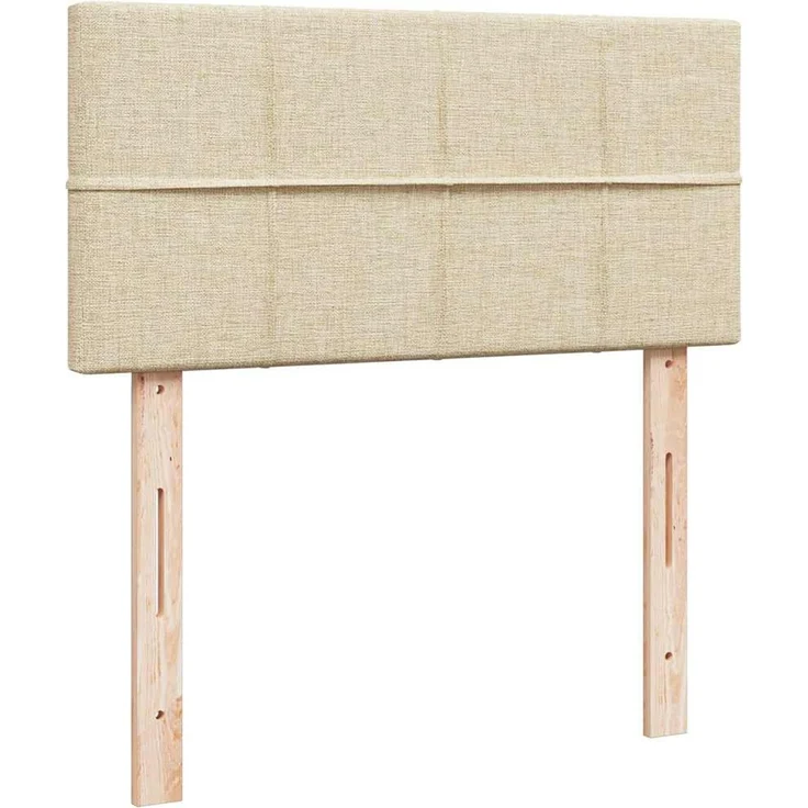 vidaXL Ottoman-Bett mit Matratze Creme 100x200 cm Stoff 3311440 – Bild 7