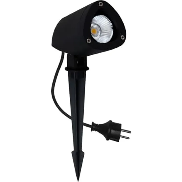 Megatron LED-Gartenleuchte Gartia M MT70801, 7.5W Warmweiß, Anthrazit mit Erdspieß