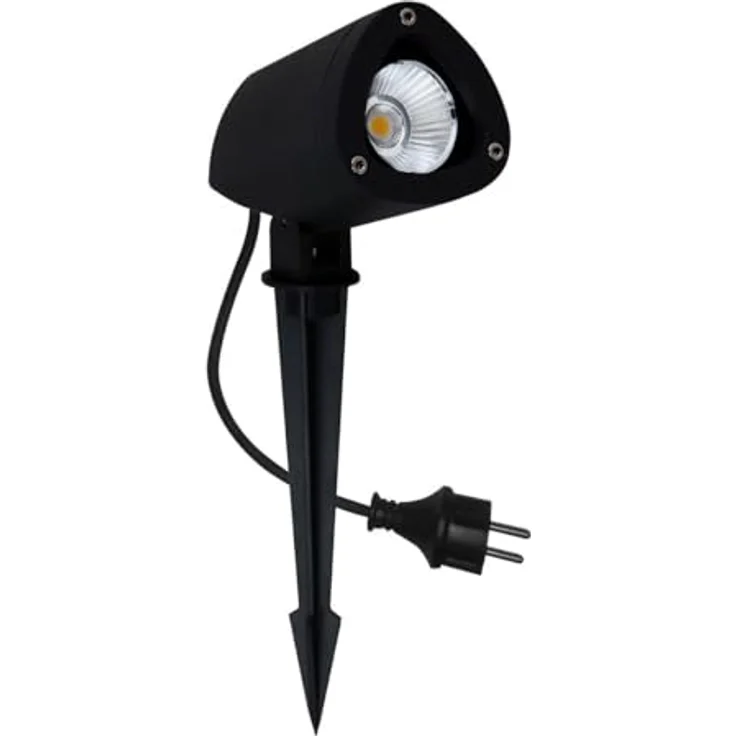 Megatron LED-Gartenleuchte Gartia M MT70801, 7.5W Warmweiß, Anthrazit mit Erdspieß – Bild 1