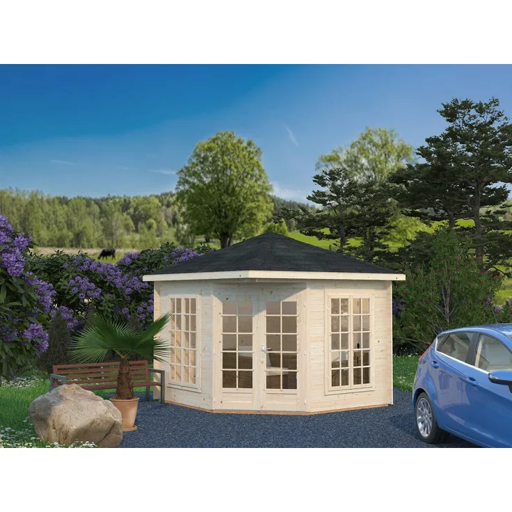 Palmako Holz-Pavillon Melanie 280x280 cm inklusiveFußboden Holzpavillon imprägniert