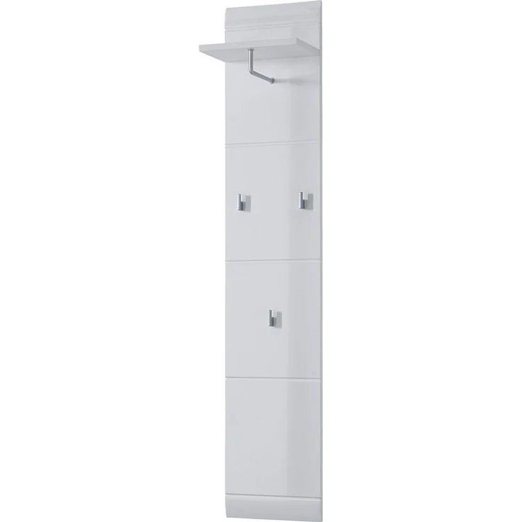 Garderobenpaneel Almeria / GW-Adana, Holzwerkstoff, Weiß, 30 x 152 x 23 cm – Bild 1