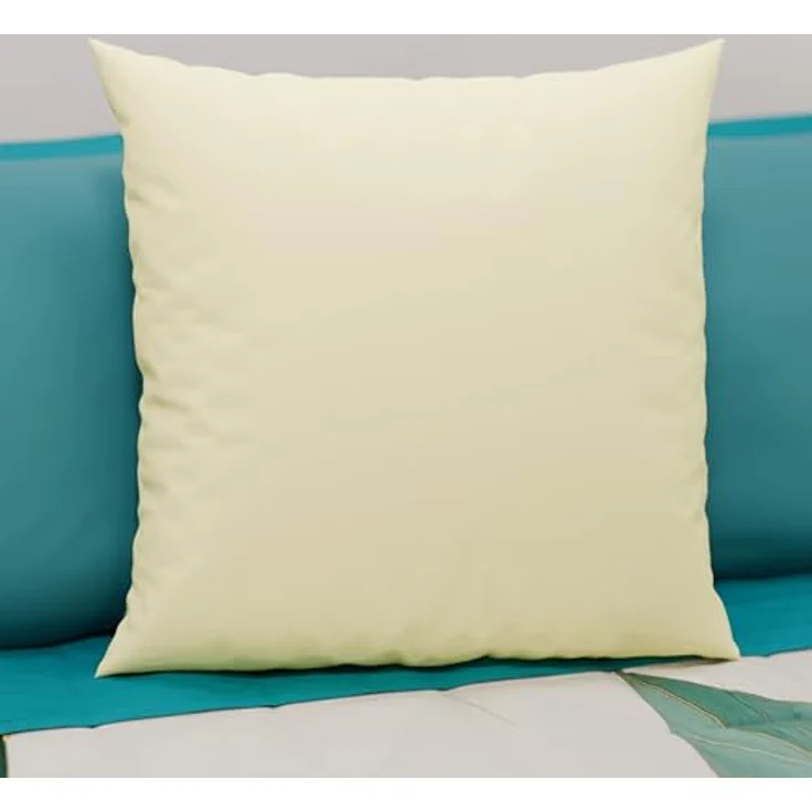 PETTI Artigiani Italiani – 2er-Set Kissenbezüge 45x45 cm aus Mikrofaser, Dekokissen Kissenhülle für Sofa & Bett, Zierkissenbezug mit Reißverschluss, Tiffany Creme – Bild 2