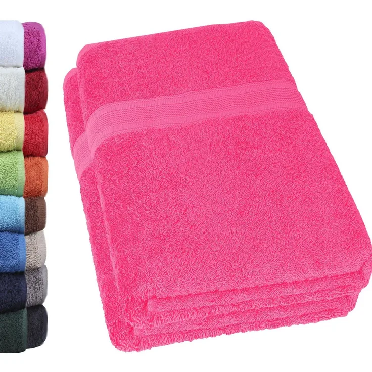 NatureMark Badetuch kuschelige, hochwertige Duschhandtücher, 100% Baumwolle (2-St), weiches Badetücher Set (2-St), Premium Qualität, Pink