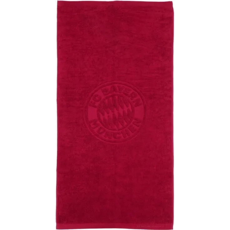 FC Bayern München Badetuch FC Bayern München I Handtuch 100x50 cm I Bordeaux, 100% Baumwolle