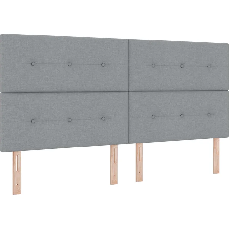 vidaXL Ottoman Bett mit Matratze Hellgrau 200 x 200 cm Stoff 3457515 – Bild 4