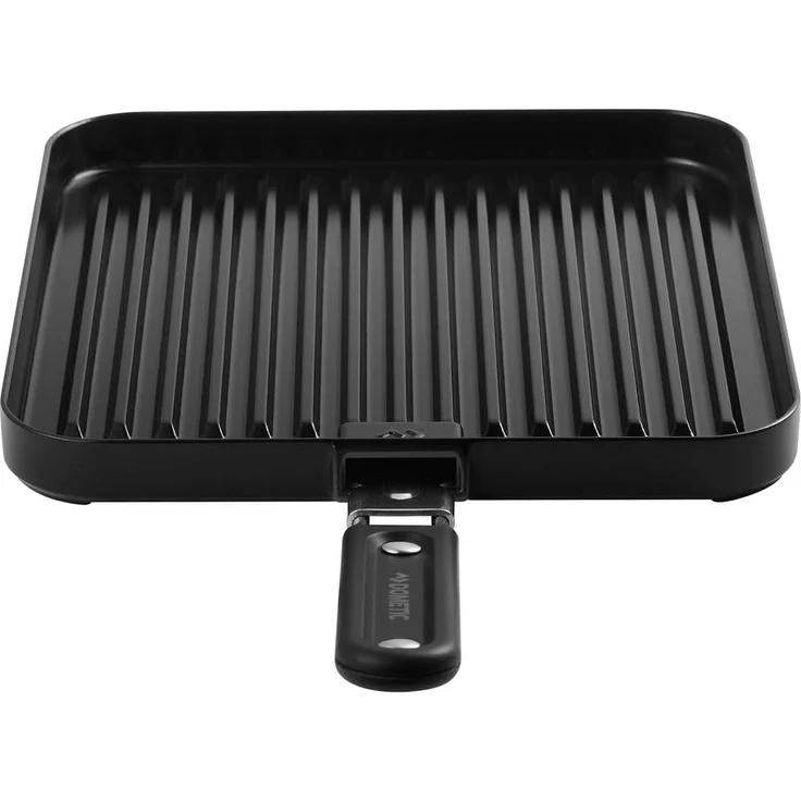 Cadac gerippte Universal-Grillplatte mit Griff für 2-Cook 3, Aluminium schwarz, 25 x 27 x 3,5 cm – Bild 3