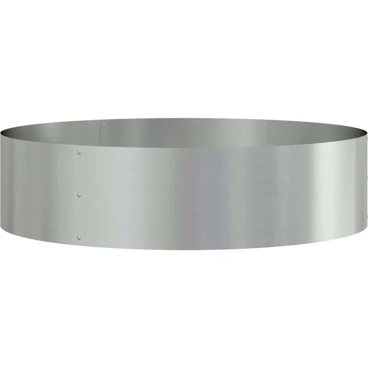 vidaXL Pflanzenring Silber 80 x 80 x 20 cm Verzinkter Stahl 873630 – Bild 2