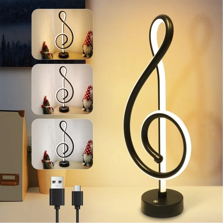 Nettlife LED Tischleuchte Nachttischlampe Kabellos Touch Dimmbar Schwarz Akku mit USB Aufladbar, Touch Dimmbar, LED fest integriert, Farbwechsler, ohne Kabel Batteriebetrieben für Schlafzimmer Arbeitszimmer Wohnzimmer