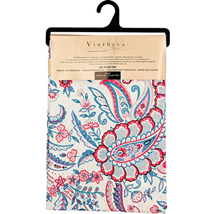 Quid Vinthera Azalea Tischdecke, schmutzabweisend, 140 x 140 cm, Mehrfarbig – Bild 7