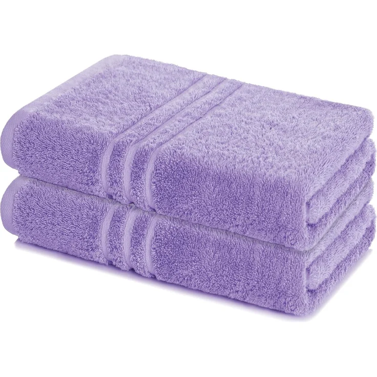 2er Set Saunatuch 80x200 cm, Frottierserie Elena, Lavendel