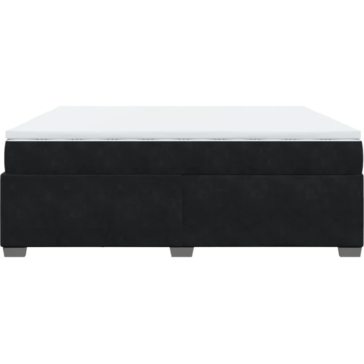 vidaXL Boxspringbett mit Matratze Schwarz 200x200 cm Samt 3285307 – Bild 8