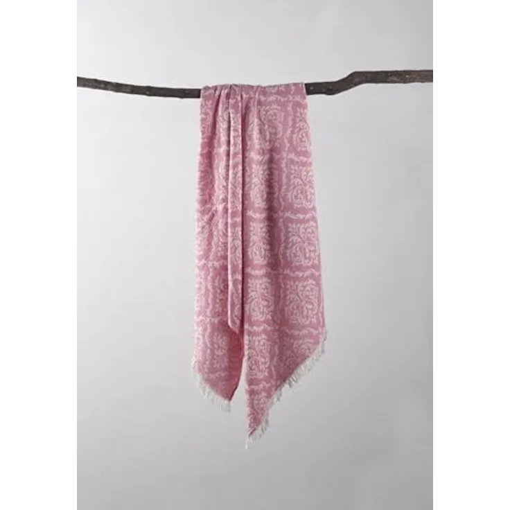Mijolnir 'Barok - Pink' Fouta (Strandtuch), Rosa, 90 x 170 cm