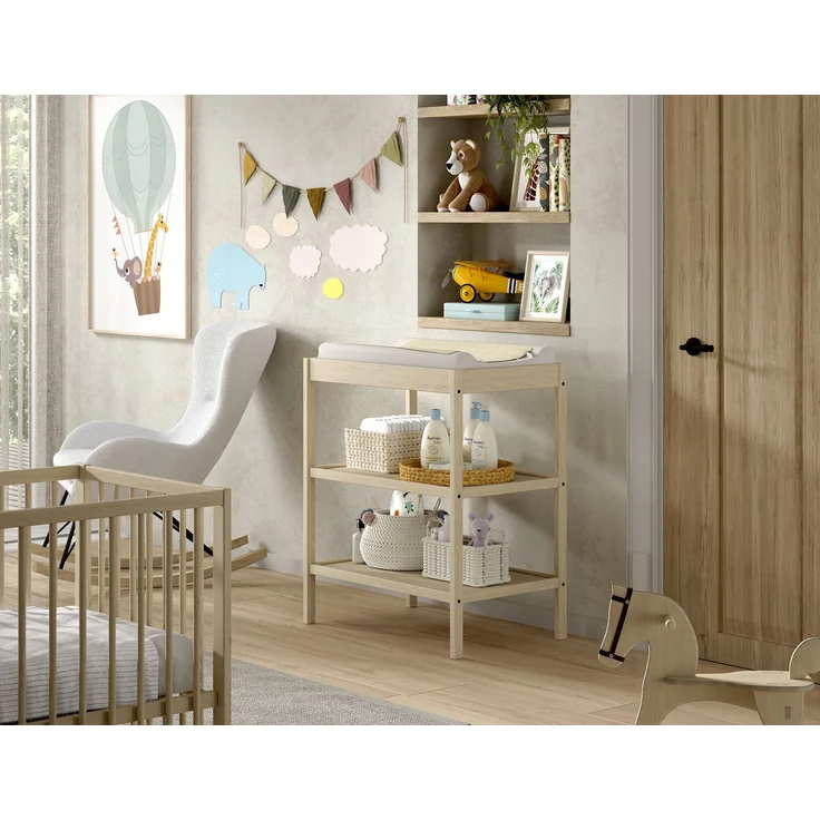 Wickelregal Kara-lynn 79x50x95 Massivholz Buche Natur – Bild 2