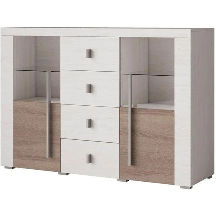 Sideboard Rennes Kommode 132x39x92cm Farbe: weiß