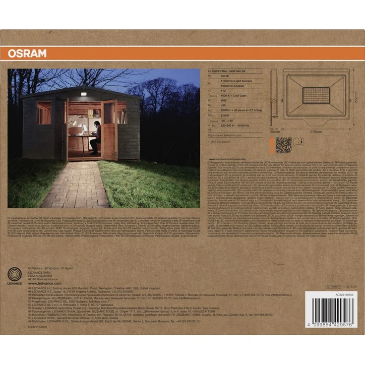 Osram Außenleuchte Floodlight Essential 100W 4000K schwarz – Bild 5